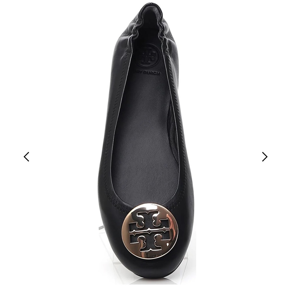 TORY BURCH MINI LEATHER TRAVEL BALLET FLATS